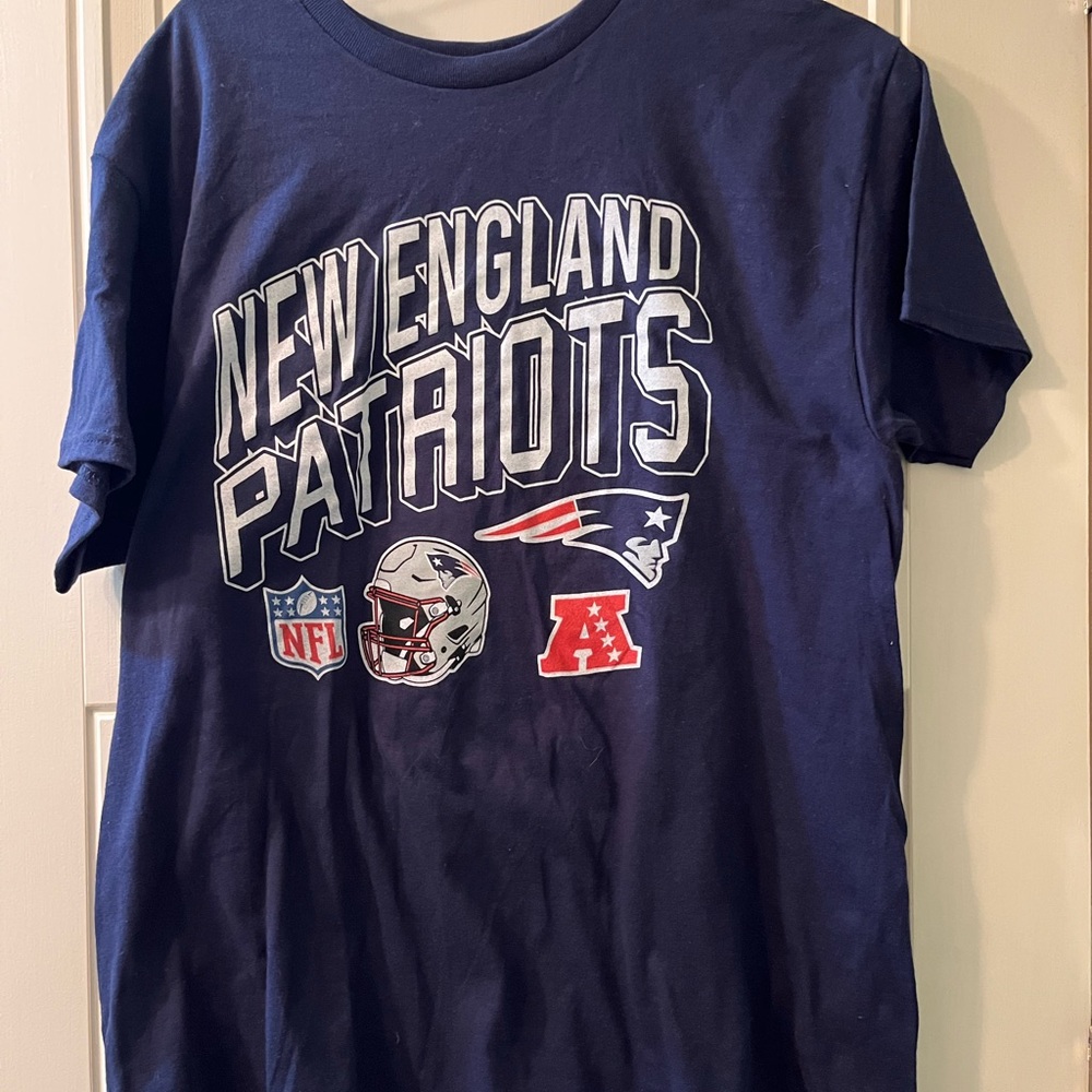 NFL New England Patriots Navy Blue Crew Neck Shirt